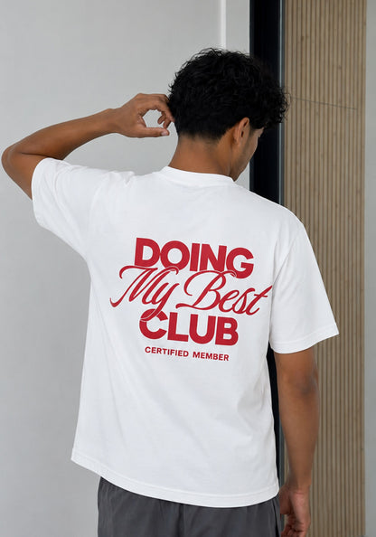 DOING MY BEST CLUB-Oversized T-shirt
