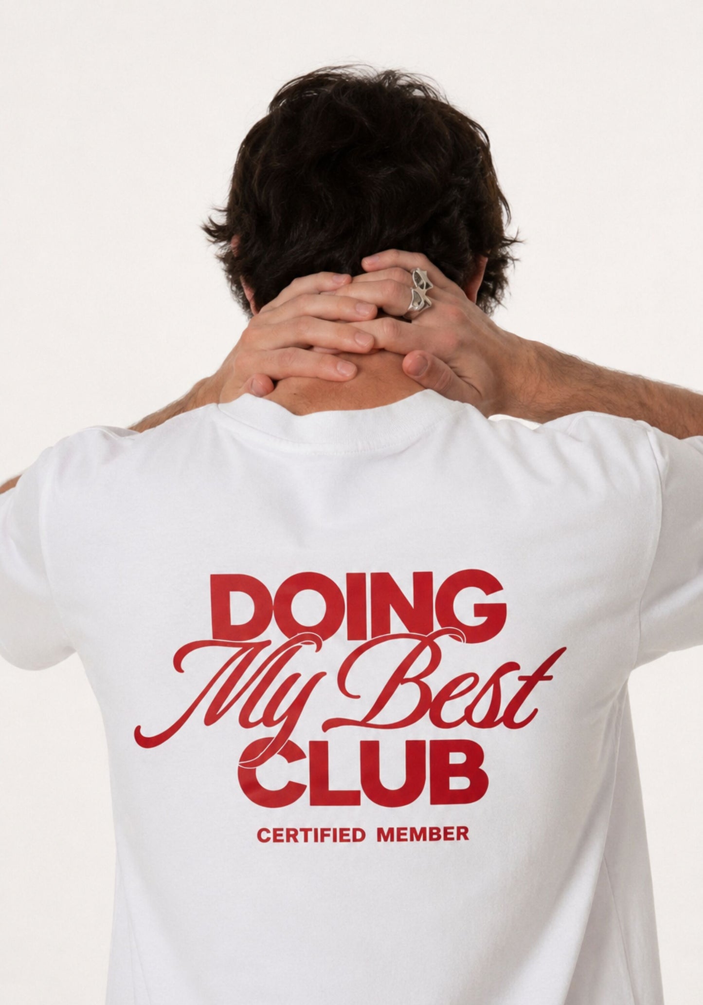 DOING MY BEST CLUB-Oversized T-shirt