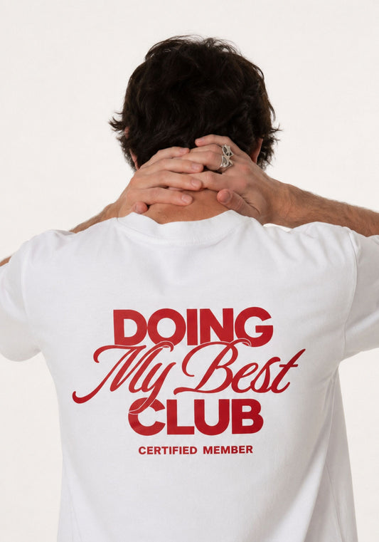 DOING MY BEST CLUB-Oversized T-shirt