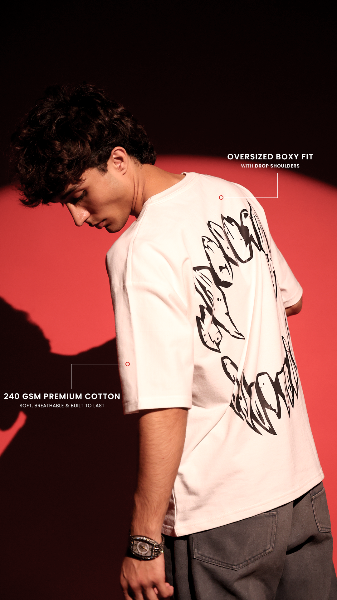 JAWS-Oversized T-shirt