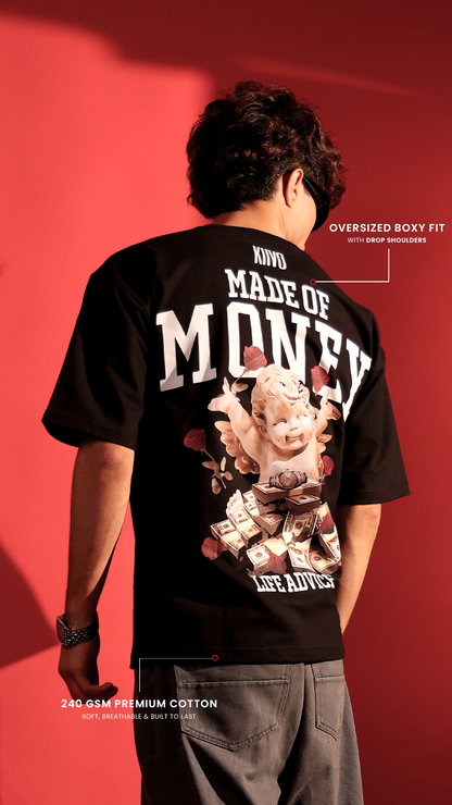 MADE OF MONEY-Oversized T-shirt