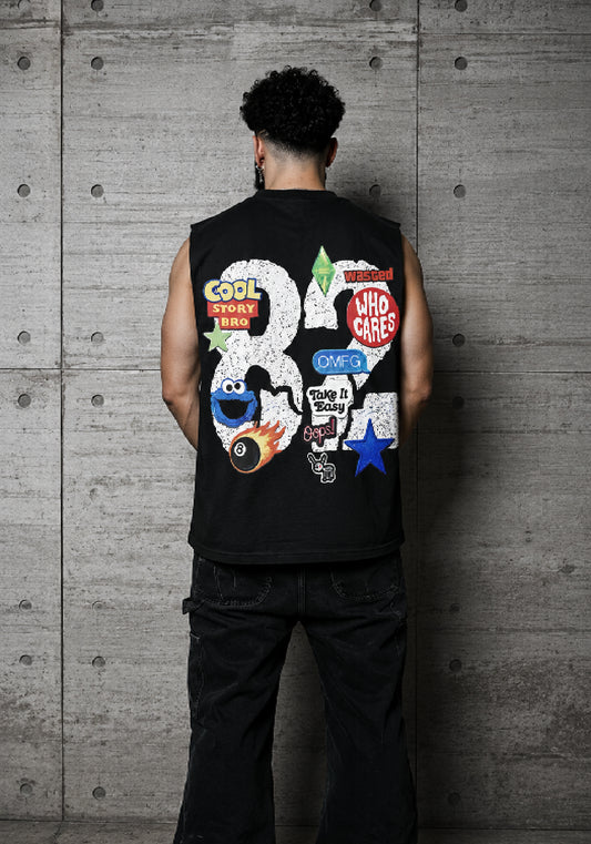 BLACK 82 TANK TOP
